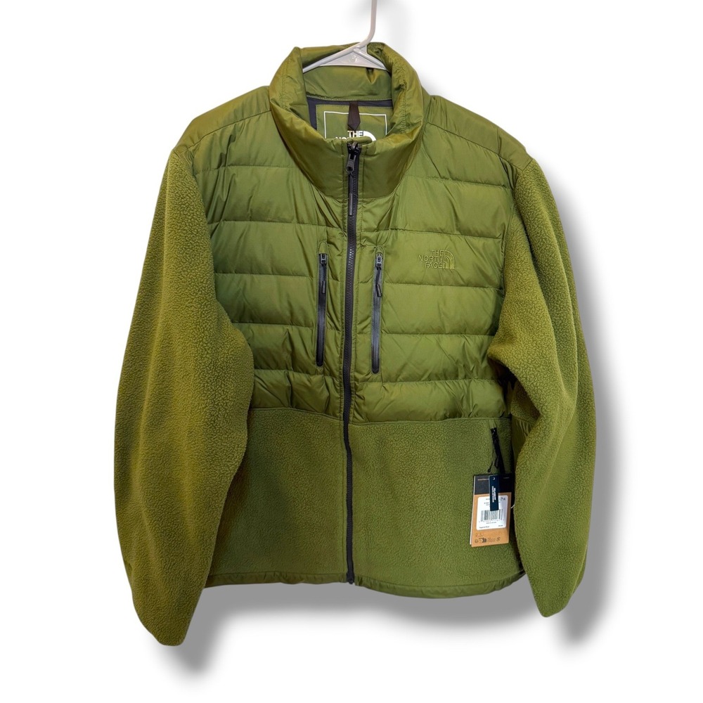 The North Face RMST Denali Tek Hybrid Jacket Mens XL Green Down Fleece NWT